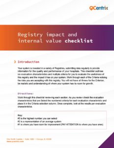 Q-Centrix Registry Impact Checklist